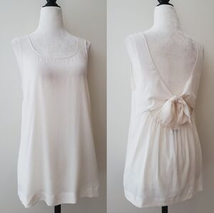 Madewell 100% Silk Bow Back Sleeveless Tank Top Blouse